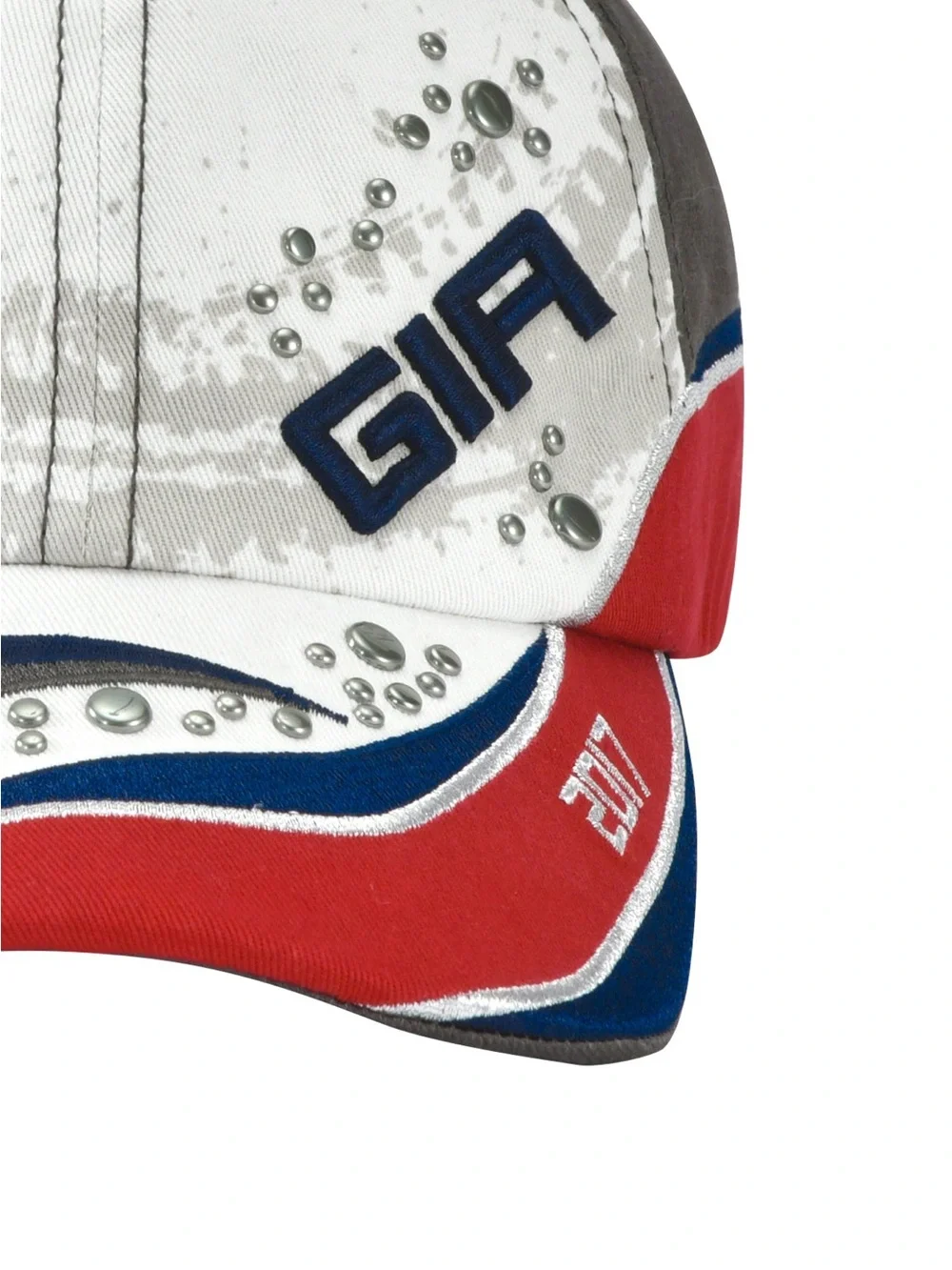 I.AM.GIA Black, Red & Blue Embellished Baseball Cap